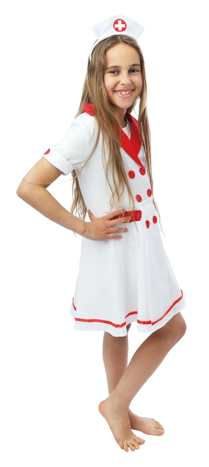 P'tit Clown Infermiera Costume Bambina 10-12 Anni