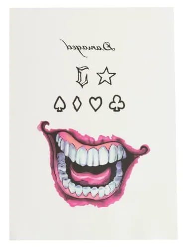 Funidelia Joker Suicide Squad tatuaggi multicolore