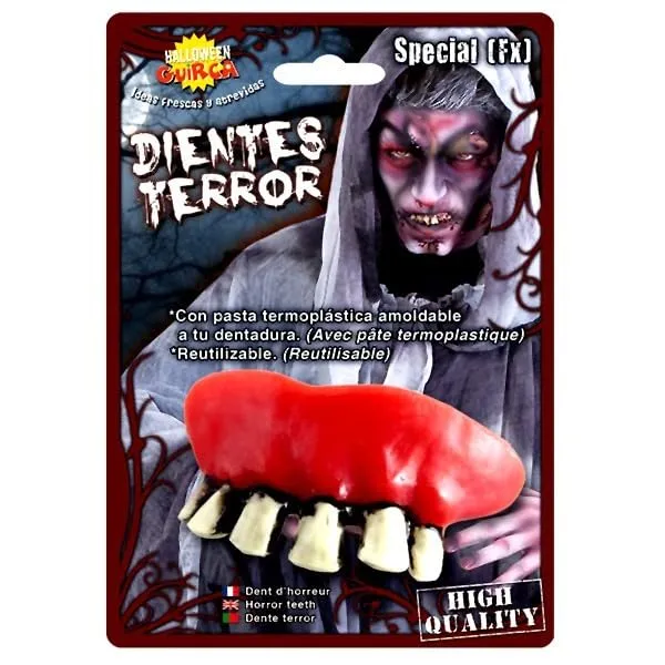 Guirca Dentiera Denti Zombie Trucco Halloween Horror