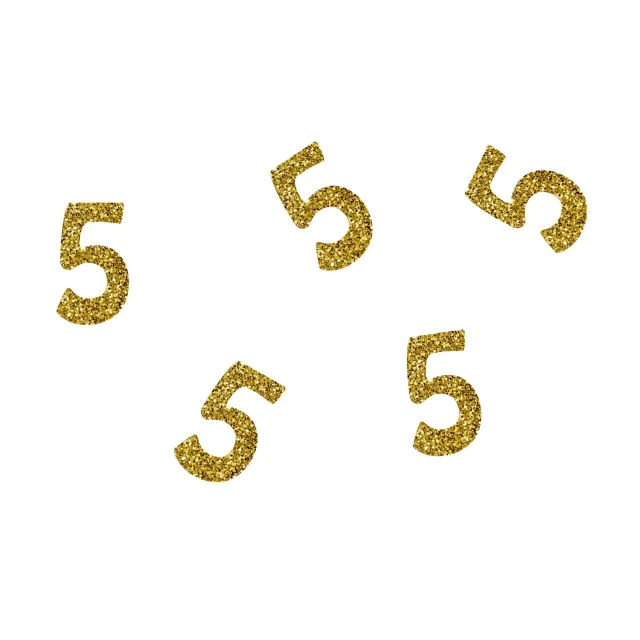 P'tit Clown re21036 coriandoli numero 5 oro 50 pezzi