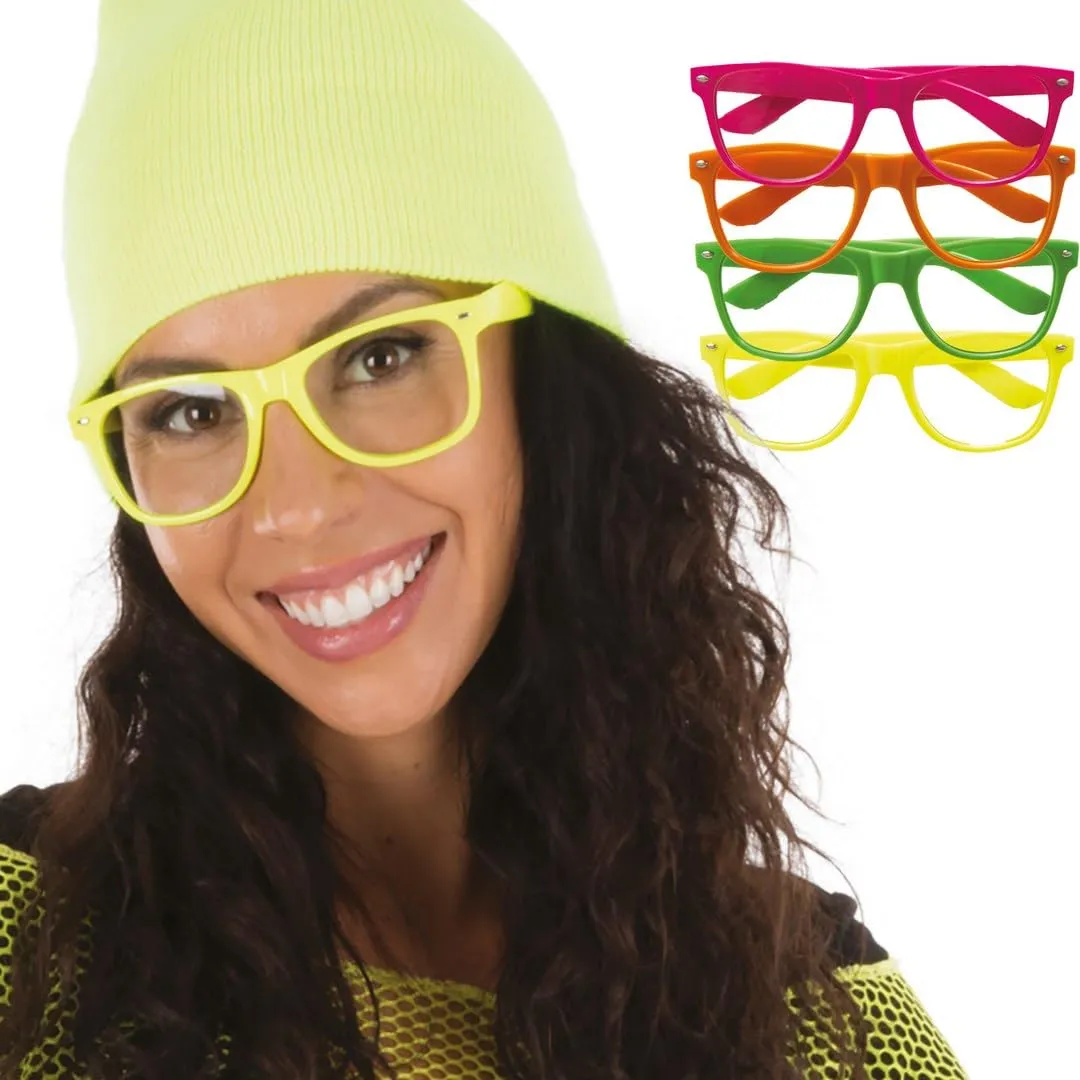P'tit Clown Re22673 set 4 occhiali fluorescenti fluo