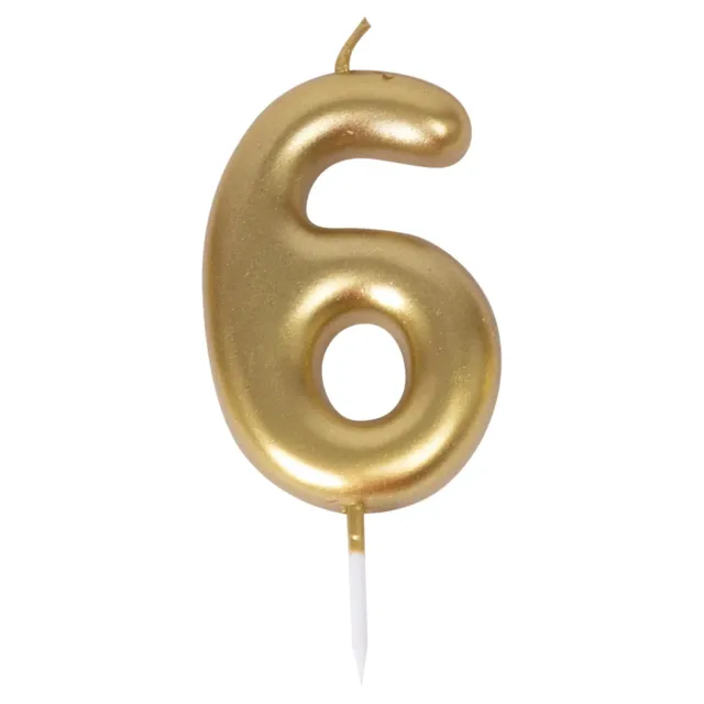 P'tit Clown candela numero 6 oro per torta