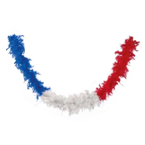 P'tit Clown Boa Piume Blu Bianco Rosso Taglia Unica