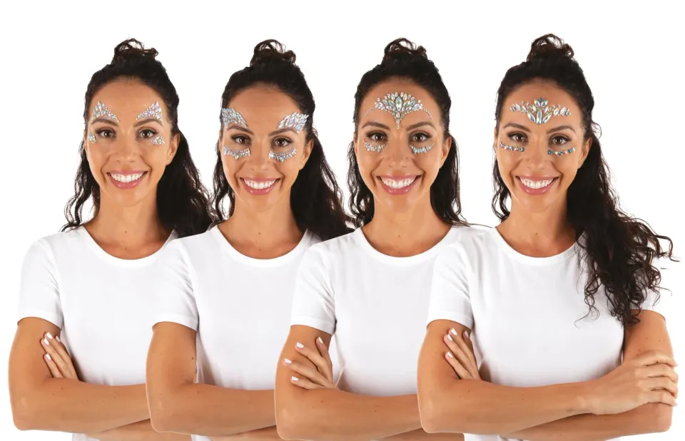 P'tit Clown II strass adesivi viso modello casuale
