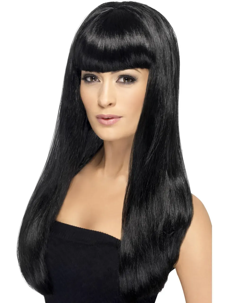 Smiffys Babelicious parrucca bionda lunga frangia donna
