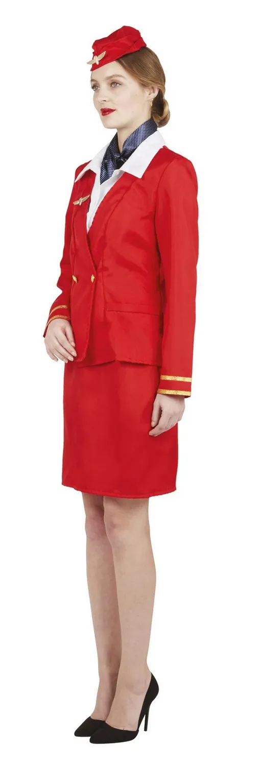 P'tit Clown re66626 costume hostess rosso L/XL Carnevale