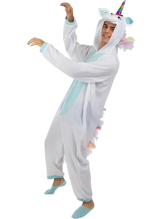 Funidelia Unicorno Blu Costume Adulto L-XL bianco