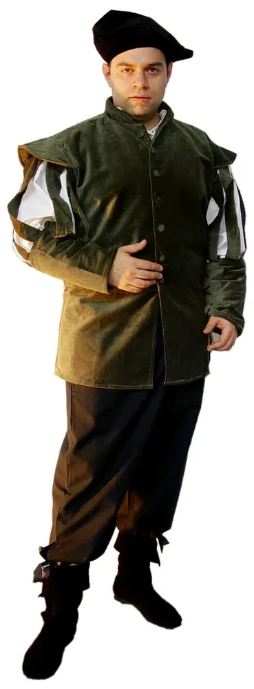 La Bottega di Merlino Giacca in Velluto Medievale Uniforme