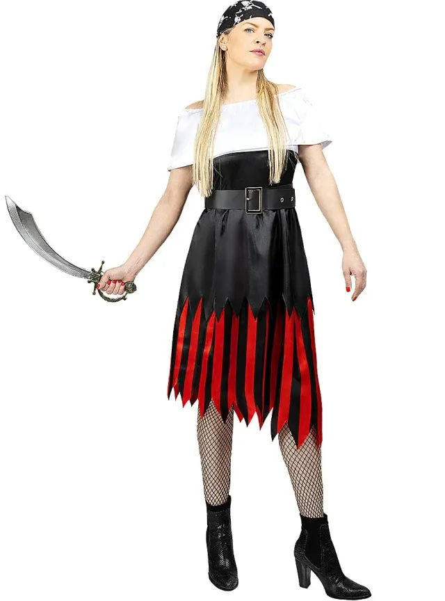 Funidelia Costume Pirata Corsara Donna Multicolore