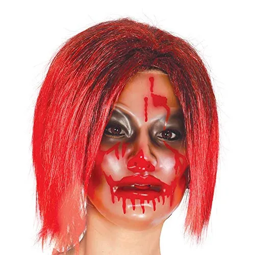 Fiestas Guirca Maschera Donna insanguinata trasparente