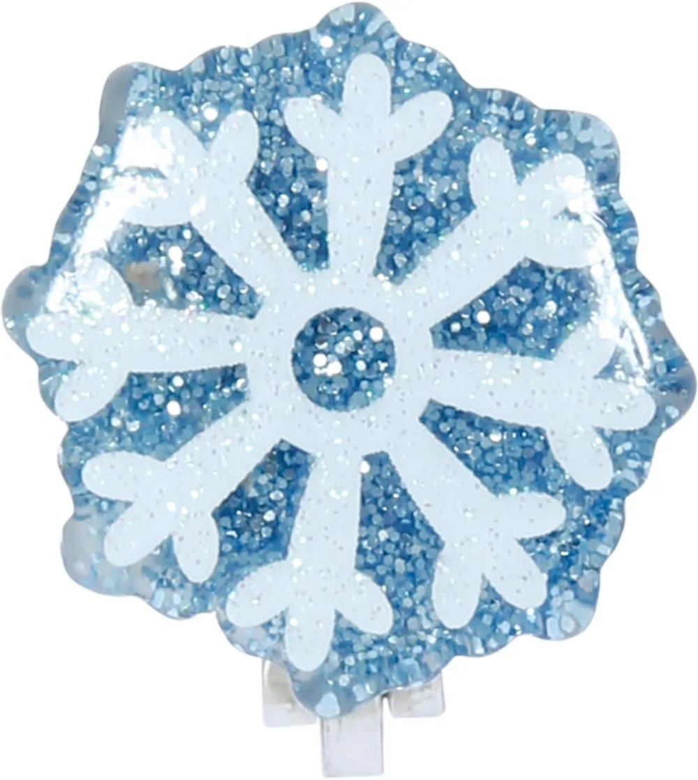 Fiestas Guirca orecchini fiocco di neve bianchi 1 paio PVC