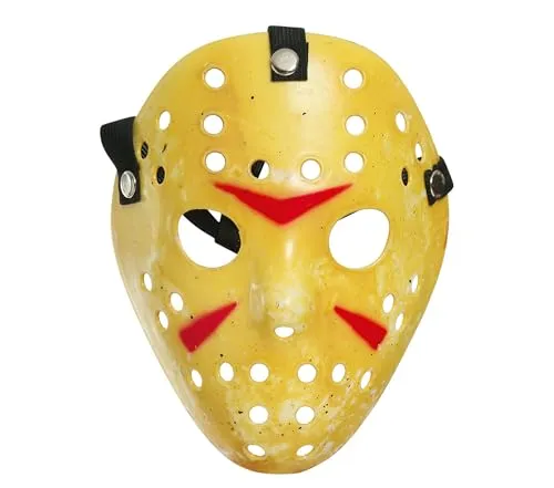 Guirca maschera hockey bambino beige in pvc