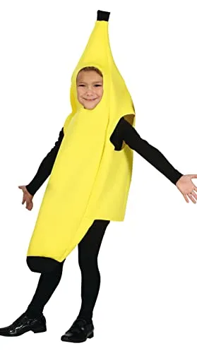 Fiestas Guirca banana costume bambini 10-12 anni giallo
