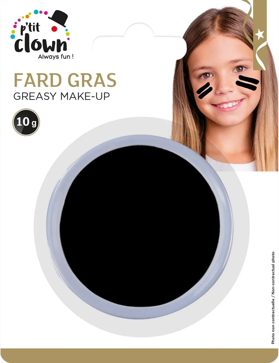 P'tit Clown 91013 fard grasso nero 10 g lavabile
