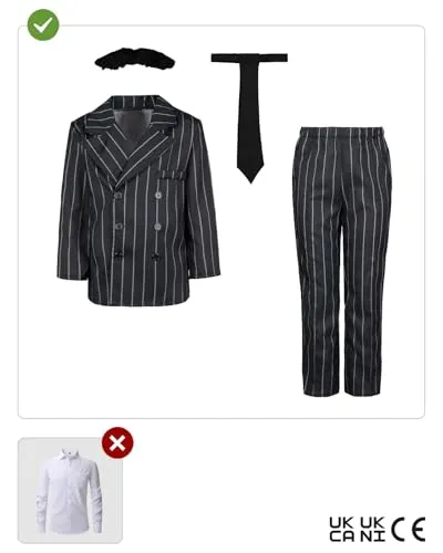 Funidelia Famiglia Addams Gomez costume bambino 10-12 anni