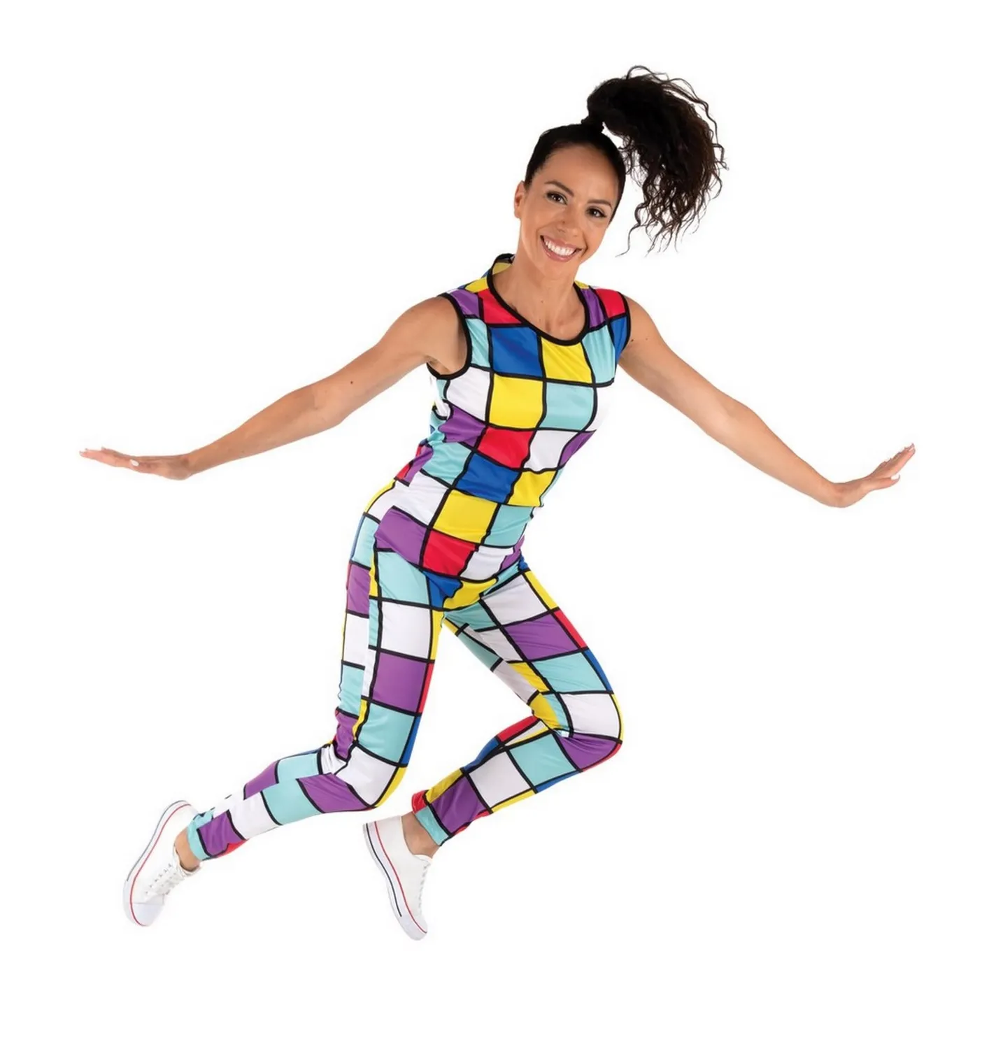 P'tit Clown Tuta Fluo Costume Adulto L-XL