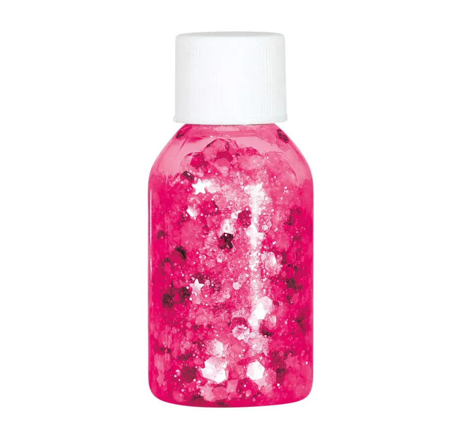 Fiestas Guirca Gel Fucsia Glitter Flacone Trucco Brillante