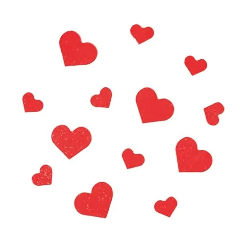 P'tit Clown 23266 coriandoli cuore rosso glitter 50 pz San Valentino