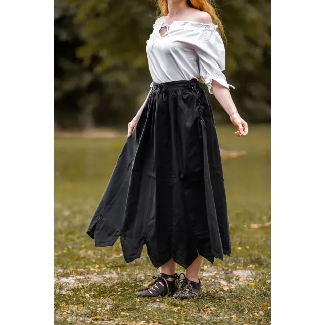 La Bottega di Merlino Svenja gonna costume nera ricamata