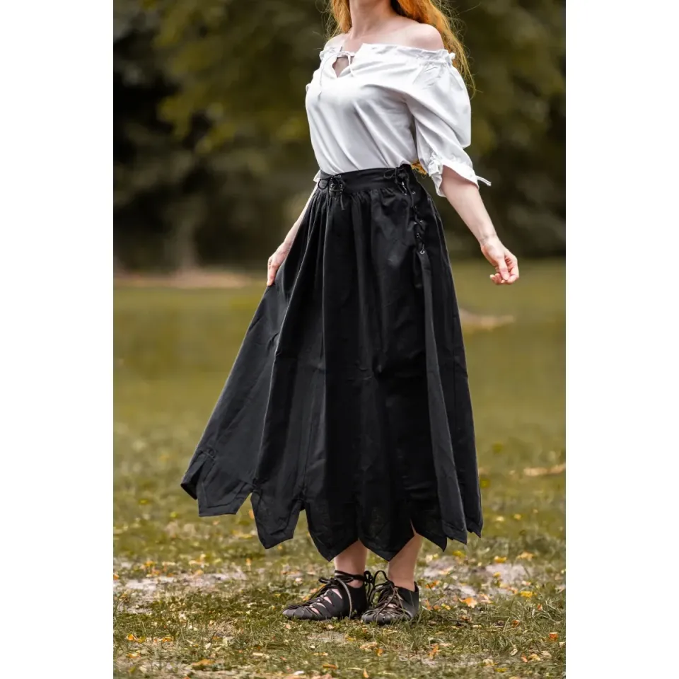 La Bottega di Merlino Svenja gonna costume nera ricamata