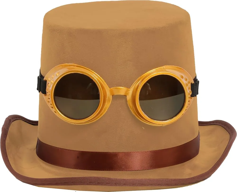 Guirca 13006 cilindro steampunk marrone taglia unica