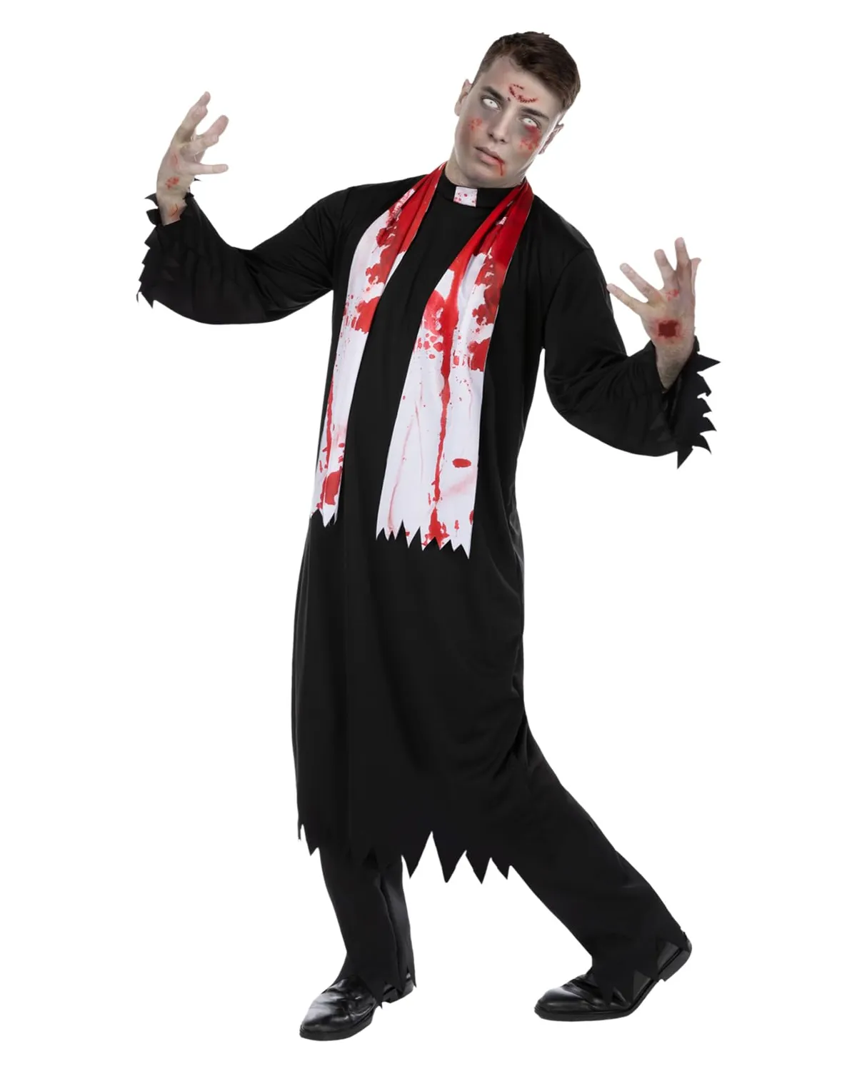 Funidelia Zombie Vivente costume prete zombie bianco horror