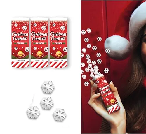 Fiestas Guirca Cannoni Confetti Natale 10,5 cm 3 pz