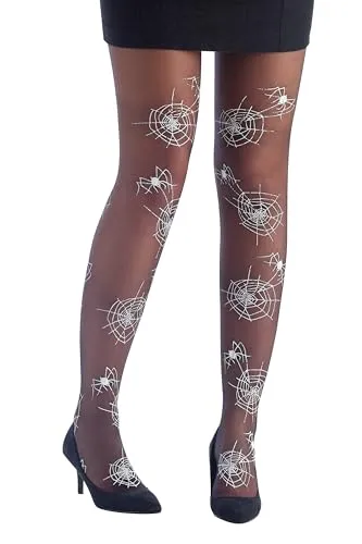 P'tit Clown Collant Donna Ragnatela Nero Halloween