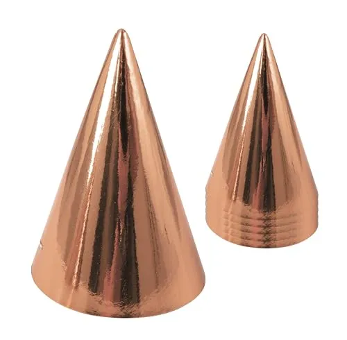 P'tit Clown cappelli a punta cartone oro rosa 6 pezzi