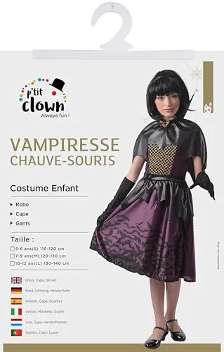 P'tit Clown Vampiressa costume bambina viola 10/12 anni