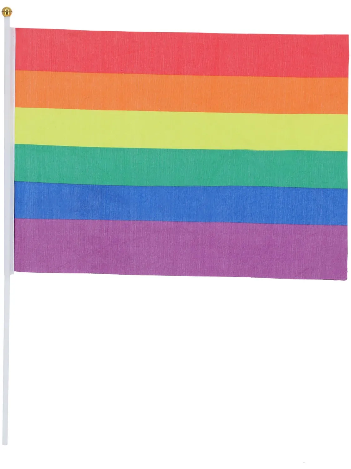 Smiffys bandiere arcobaleno 12pz 45x30cm pride mano