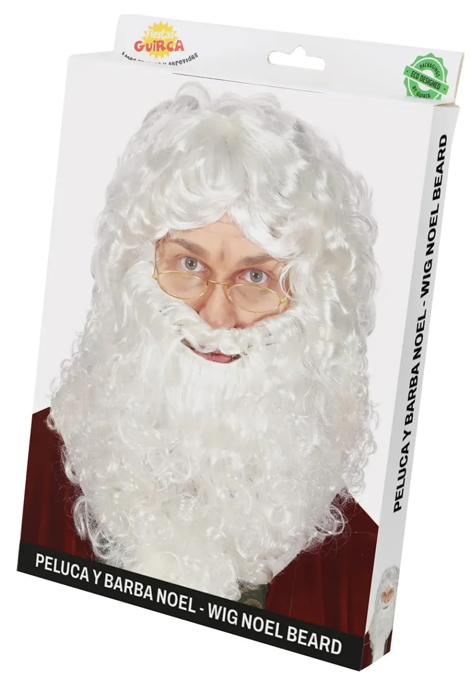 Guirca Set Babbo Natale Barba e Parrucca Adulto