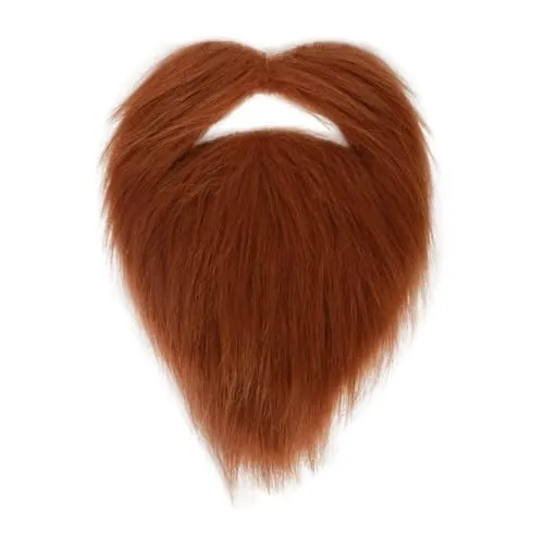 P'tit Clown Baffi e Barba Finta Adesiva Rossa