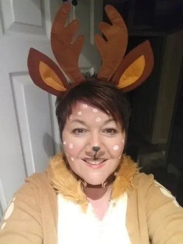 Smiffys Reindeer Kit renna donna marrone con campanelli