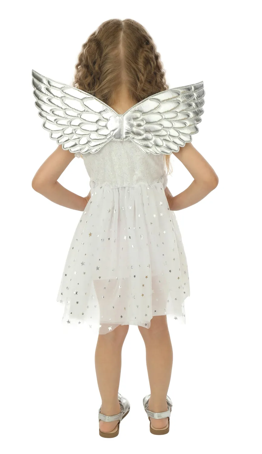P'tit Clown Costume Angelo Bambina 7-9 Anni Bianco