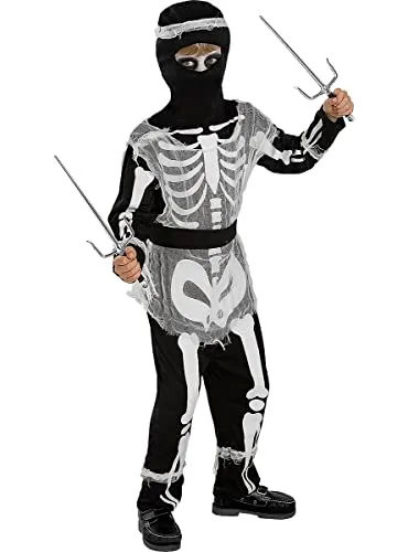 Funidelia ninja scheletro zombie costume bambino nero