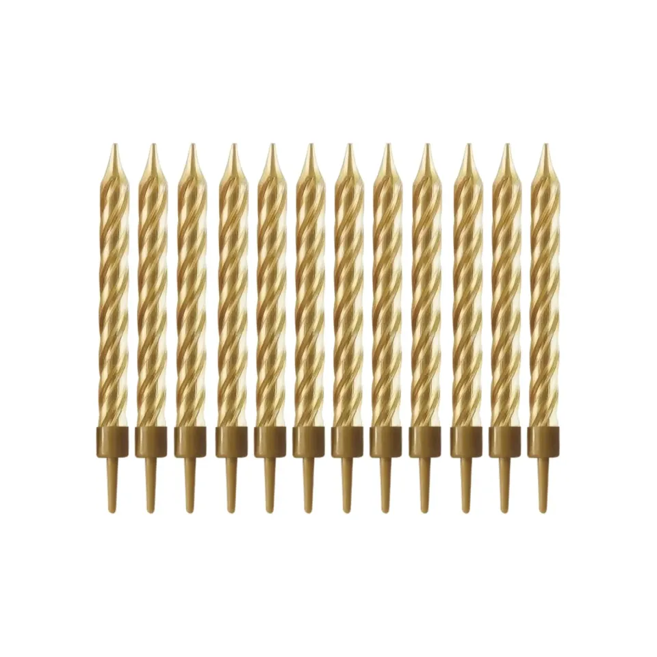 P'tit Clown Oro Candele Torta con Bobina 10 pz