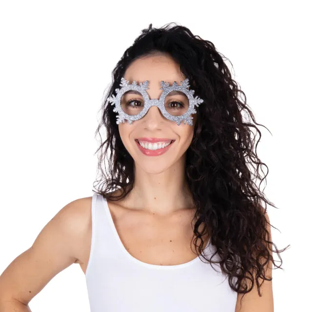 P'tit Clown RE22370 occhiali fiocchi neve argento adulti
