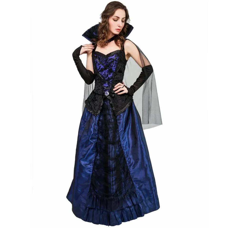 SEA HARE Regina Vampiro costume donna adulto nero