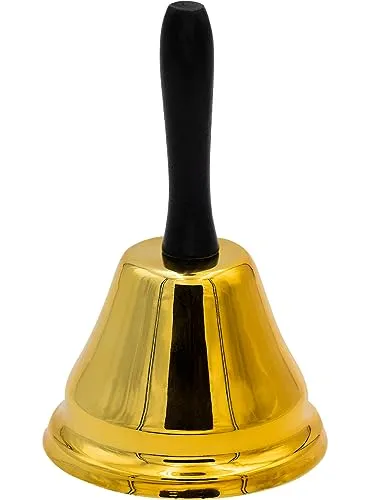 Funidelia Campana Babbo Natale accessorio costume dorato 15 cm
