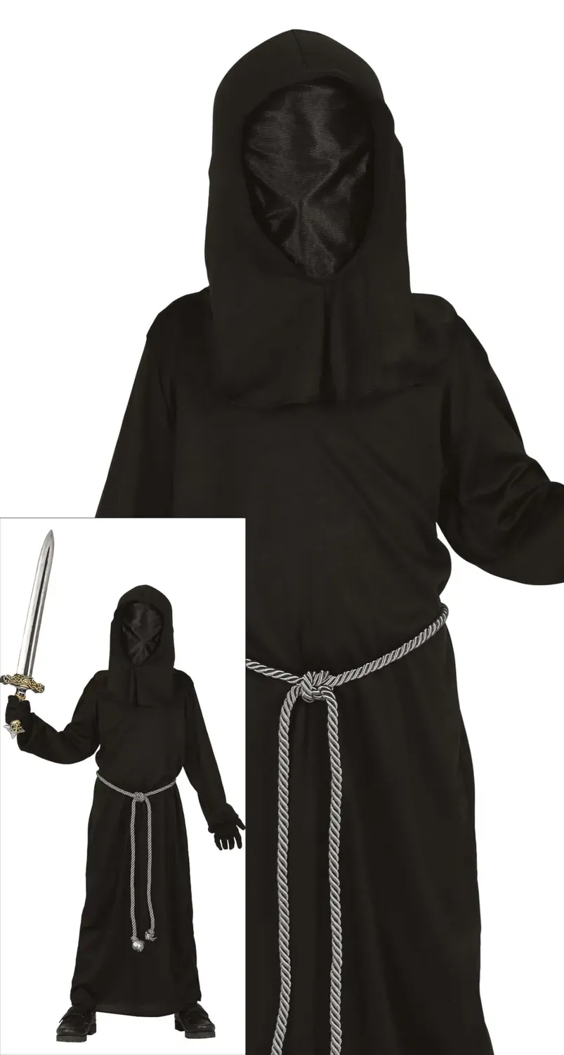 Fiestas Guirca Grim Reaper costume bambino 7-9 anni nero