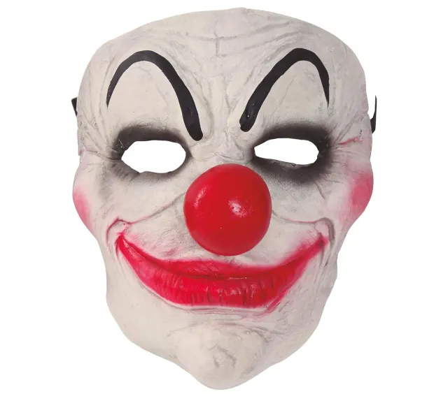 Fiestas Guirca Payaso mezza maschera clown lattice adulto