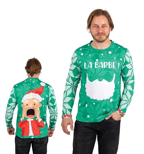 P'tit Clown maglietta Natale La Barba adulto