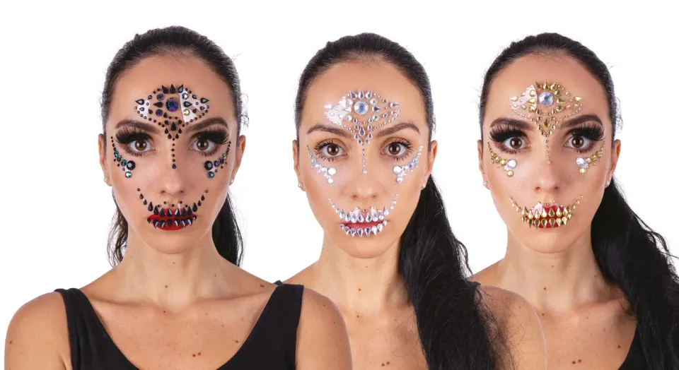 P'tit Clown Halloween III strass adesivi viso modello casuale