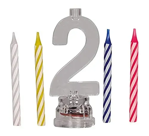 Fiestas Guirca portacandele LED n.2 4 candele 13 cm