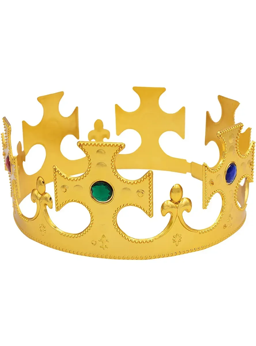 Funidelia Corona da Re uomo dorata medievale