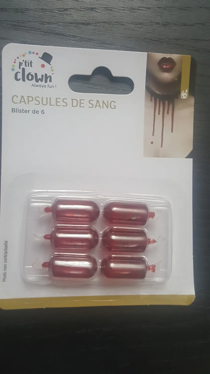 P'tit Clown 10970 sangue finto capsule rosse 6 pezzi