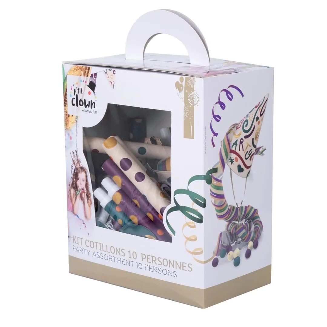 P'tit Clown 23443 kit cotillon 10 persone multicolore