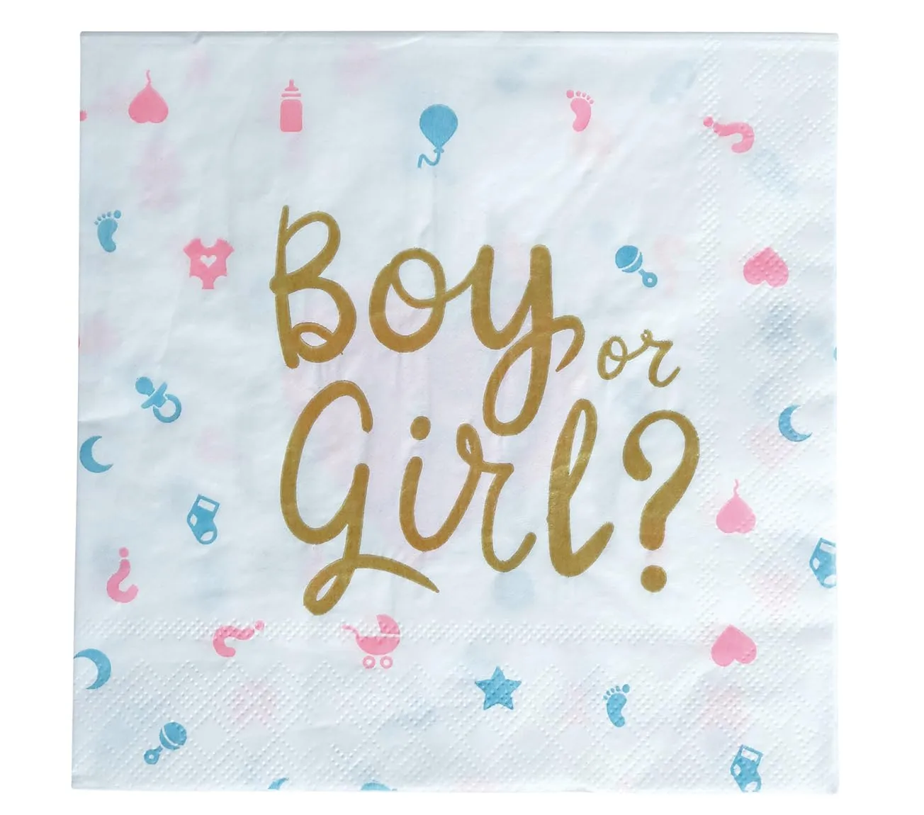 Guirca Tovaglioli Boy or Girl 20 Pezzi 16x16 cm