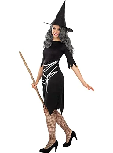 Funidelia Parrucca da Strega Donna Nera Halloween
